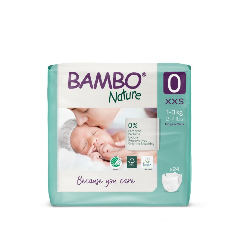 Abena Bambo Nature 0 Premature 1-3kg (24ks)