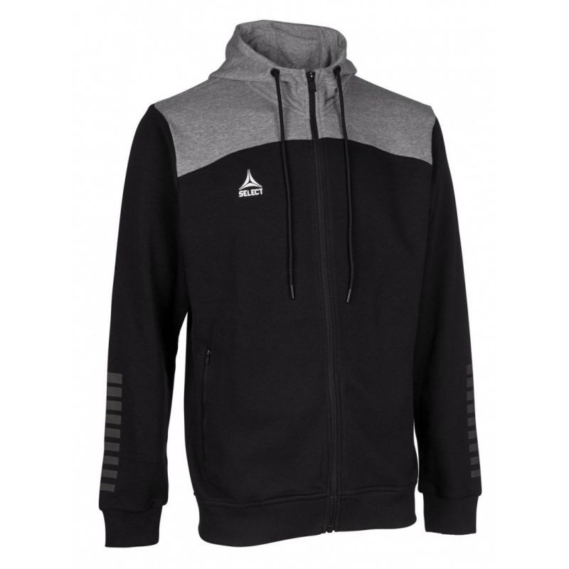 Select Oxford Mikina s kapucí na zip černá/šedá L