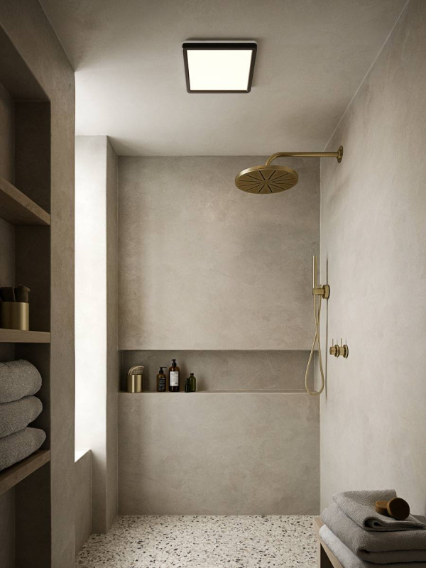 Nordlux Stropní svítidlo Oja square, 29,4cm, DIM 3000K/4000K, IP54 Barva: Černá