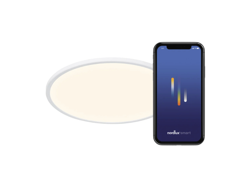 Stropní svítidlo Nordlux Oja, Ø 29,4-60 cm SMART light Barva: Bílá, Průměr: Ø 60 cm