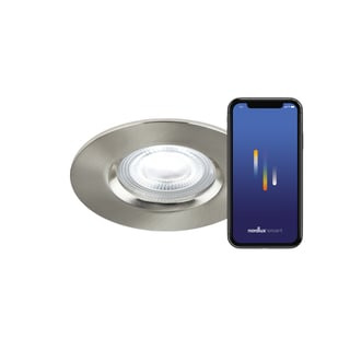 Nordlux Stmívatelná bodovka Don Smart Color IP65 Barva: kartáčovaný nikl