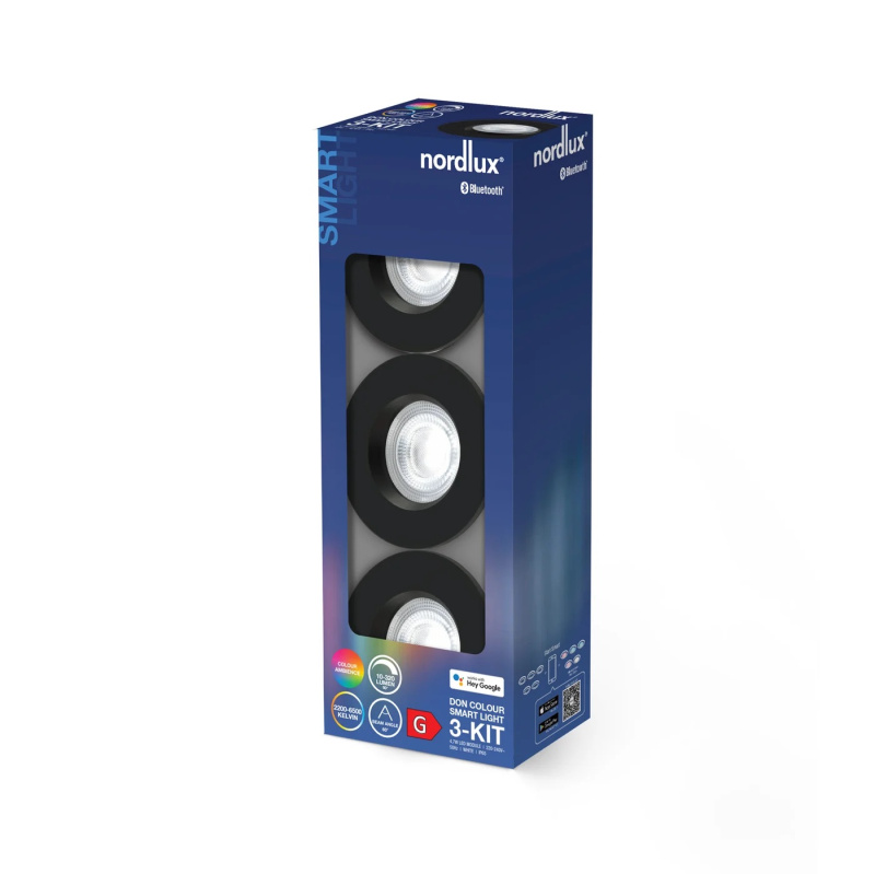 Nordlux Stmívatelná bodovka Don Smart Color IP65 - 3kit Barva: Černá