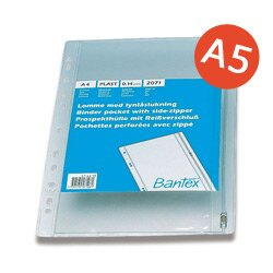 Bantex Prospektové obaly s uzavíráním na zip A5, 10 ks