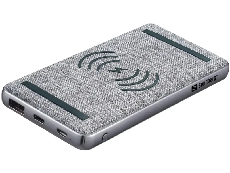 Sandberg 10000 PD20W - powerbanka s bezdrátovou nabíječkou