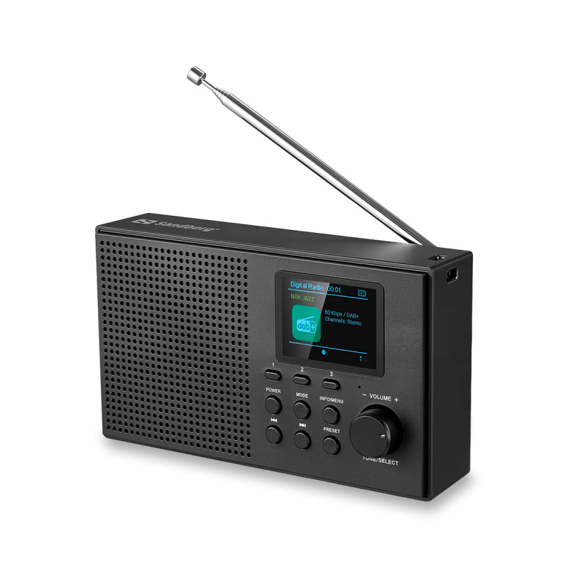 Sandberg Speaker Radio DAB+BT Recharge - přenosné rádio