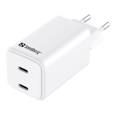 Sandberg AC Charger - nabíječka - 2 x USB-C, 65 W