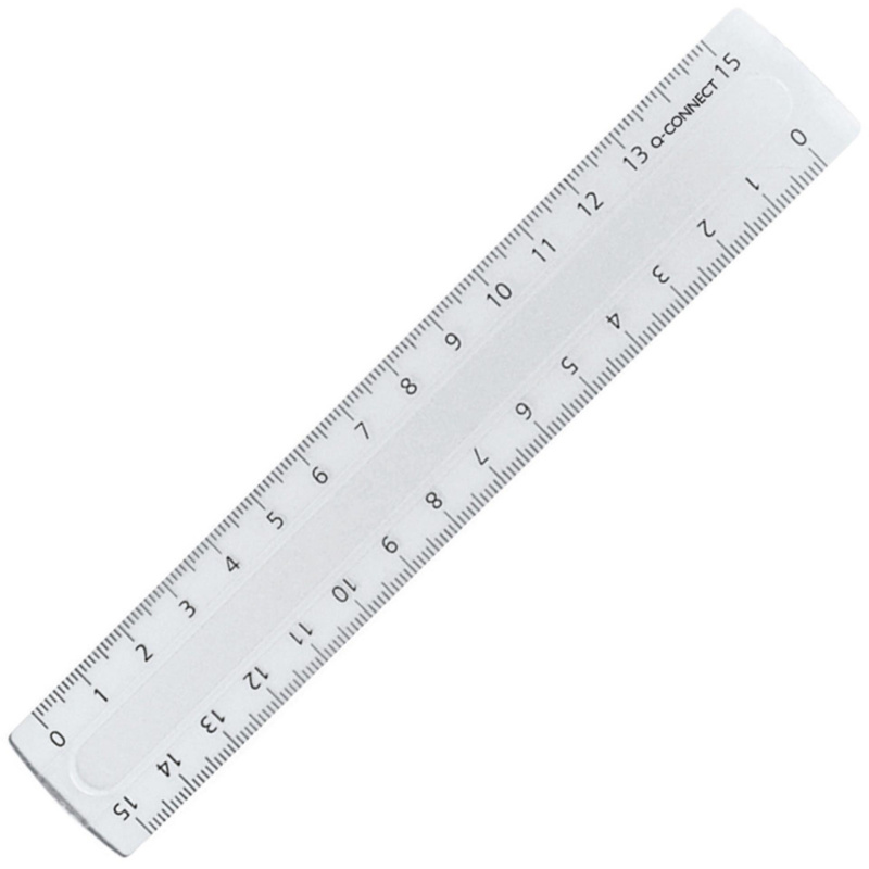 Plastové pravítko Q-Connect, 15 cm