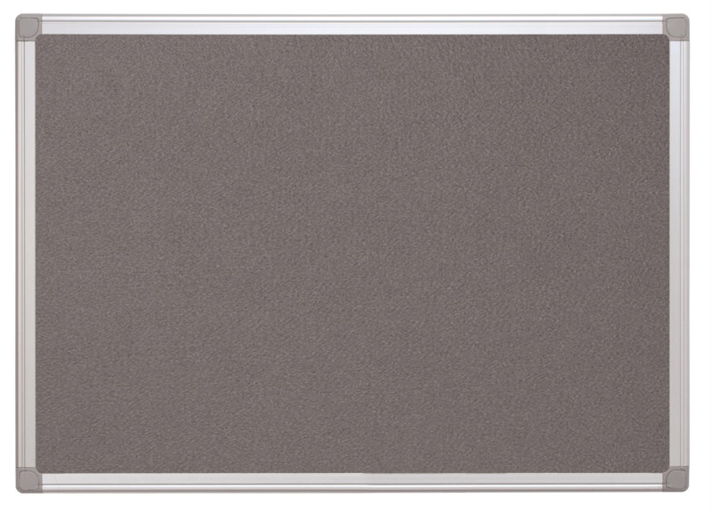 Filcová nástěnka Q-Connect - 120 x 90 cm, hliníkový rám, šedá