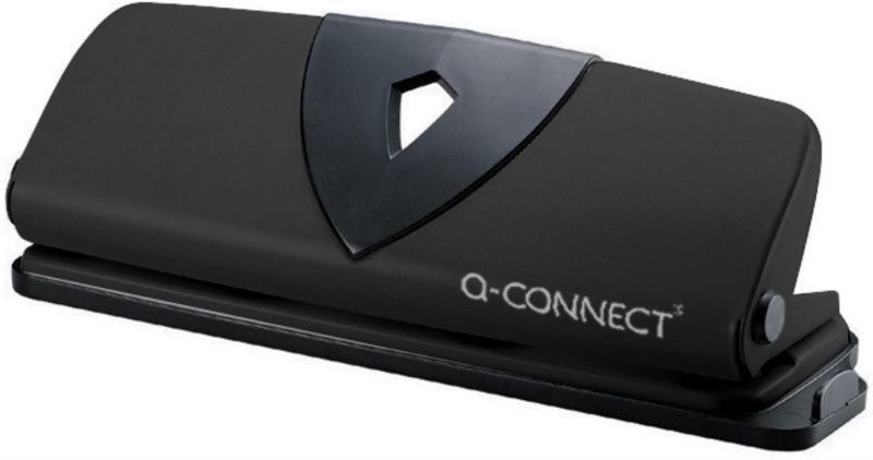 Děrovačka Q-Connect - 25 listů, 4 děrovací otvory, černá