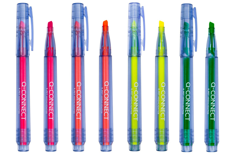 Zvýrazňovač Q-Connect Eco PET - sada 4x3 barvy