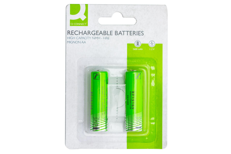 Nabíjecí baterie Q-Connect - 1,2V, typ AAA, 2600mAh, 2 ks