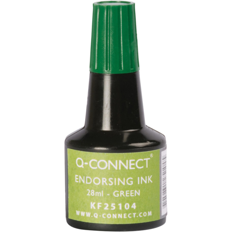 Razítková barva Q-Connect, 28ml, zelená 133847