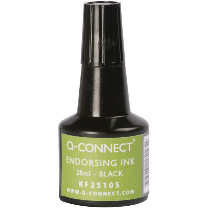 Razítková barva Q-Connect, 28ml, černá 133844