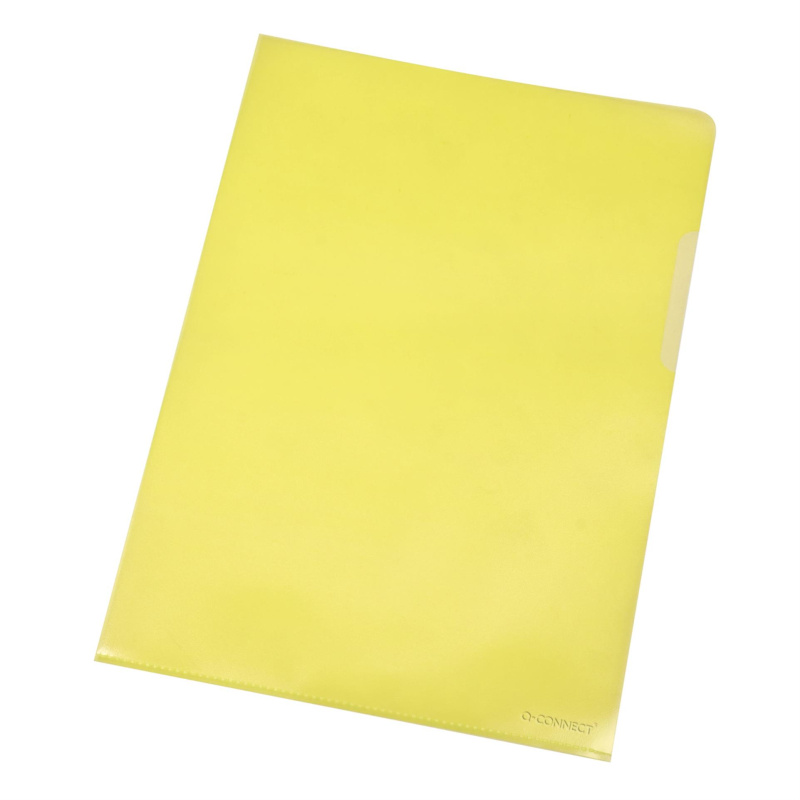 OFFICEO Zakládací obaly L Q-Connect - A4, 120 mic, matné, žluté, 10 ks