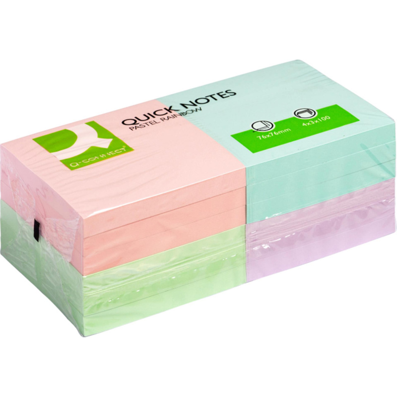 Bloček Q-Connect 76 x 76 mm - pastelové barvy