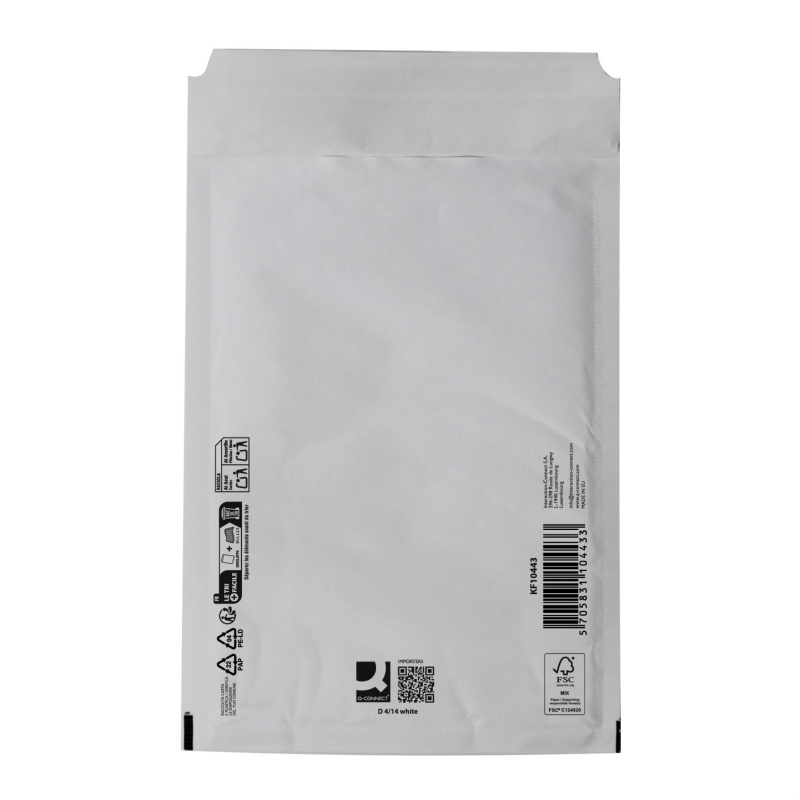 Bublinkové obálky Q-Connect - D/4, 200 x 275 mm, bílé, 100 ks