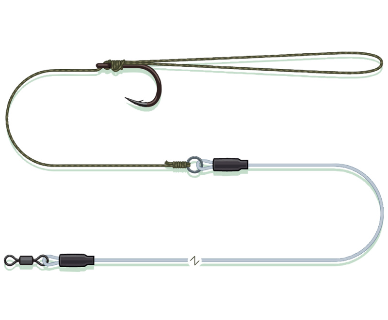 Madcat návazec combi pellet rig sinking - 0,80 mm - 60 cm 2/0