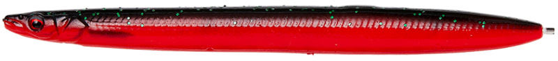 Savage gear 3d soft line thru sandeel sinking red n black 12,5 cm 20 g