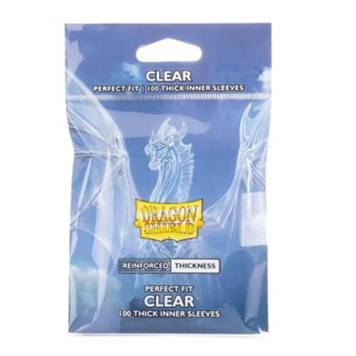 Dragon Shield Standard size Perfect fit - Inner Sleeves - Thick Inner Clear (100 Sleeves) Čirá