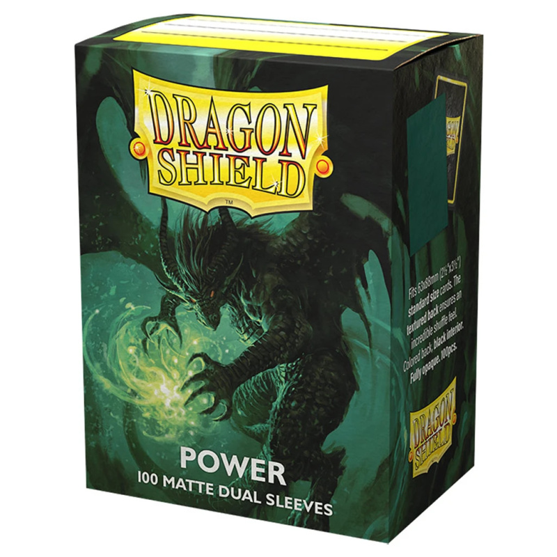 Obaly na karty Dragon Shield 63 x 88 mm - Matte Dual Sleeves (barevné), barva Metallic Green/Power