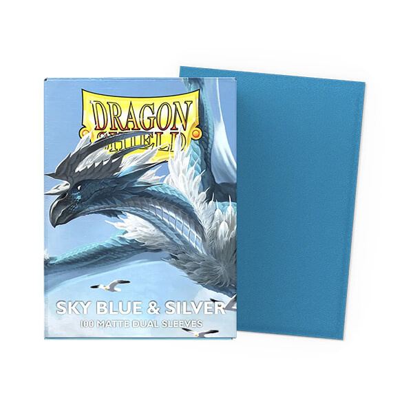 Obaly na karty Dragon Shield 63 x 88 mm - Sky Blue & Silver, Matte Dual Sleeves