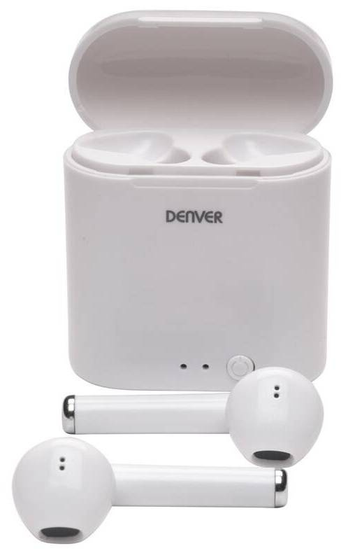 Bezdrátová sluchátka Denver TWE-36MK3 / 400 mAh / mikrofon / Bluetooth 5.0 / bílá Varianta: ivi1