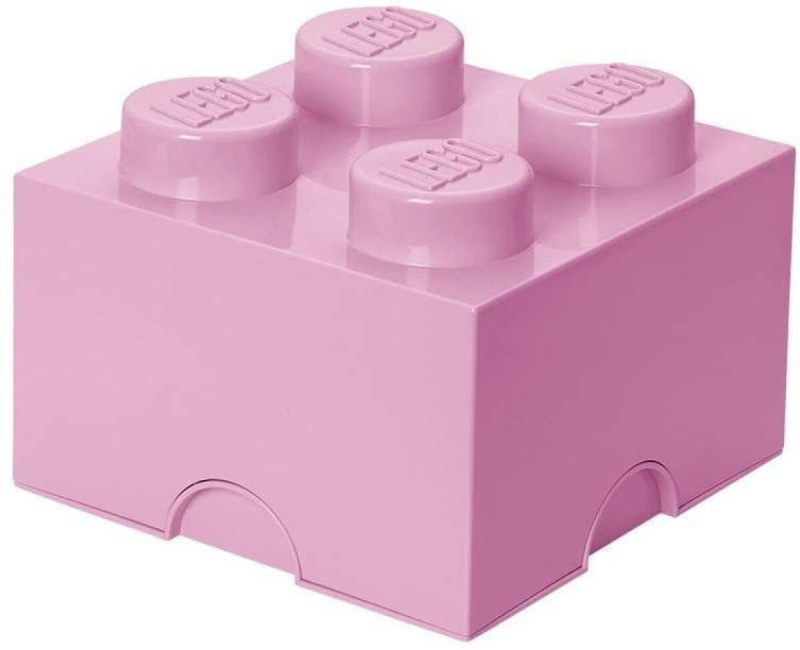 LEGO úložný box 4 - světle růžová