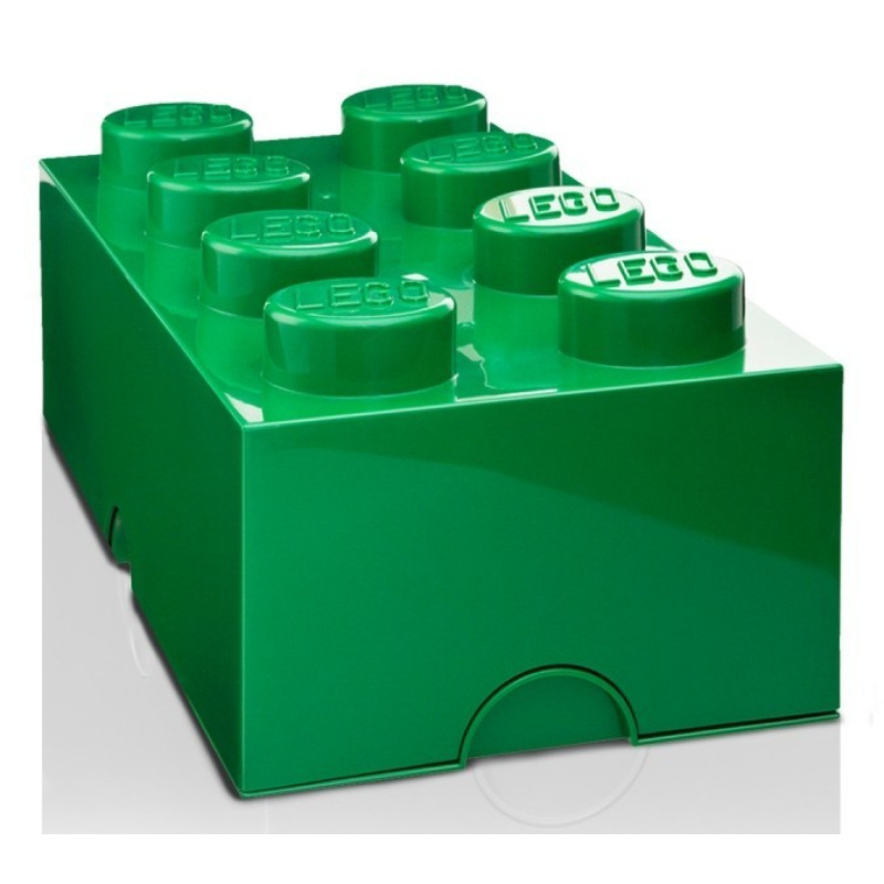 LEGO úložný box 8 - tmavě zelená