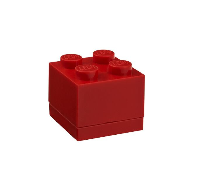 LEGO® Mini Box 4,6 x 4,6 x 4,3 cm Červený