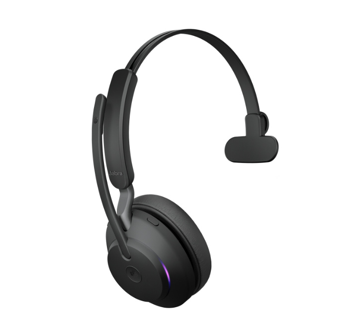 Bezdrátová náhlavní sluchátka s mikrofonem Jabra Evolve 2 65 MS Mono Černá třídy Zánovní