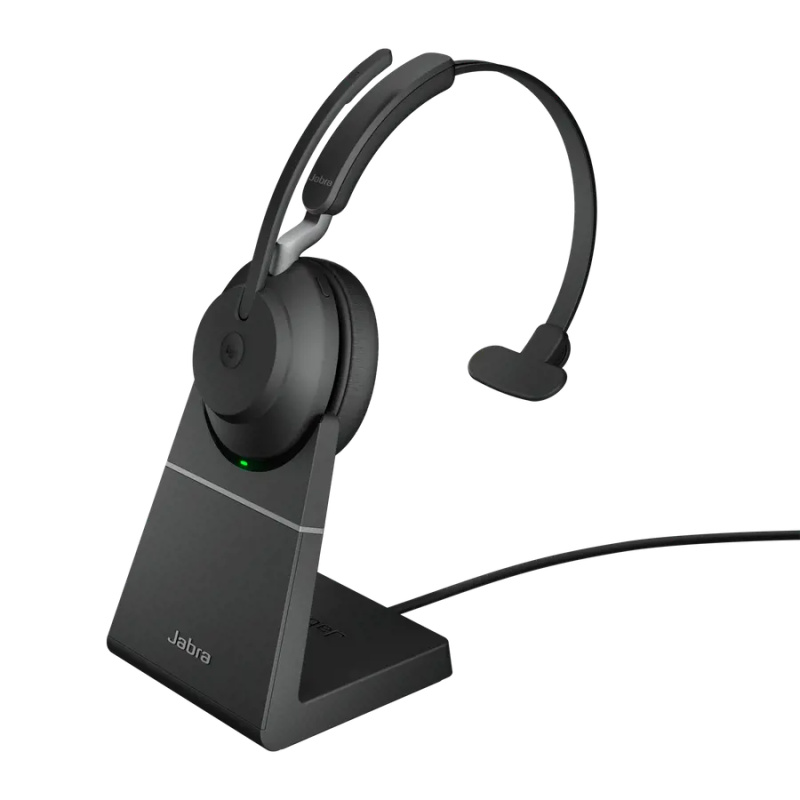 Jabra Evolve2 65 Link380/390a UC Mono sluchátka se stojánkem černá Černá
