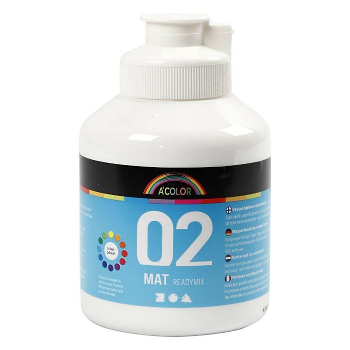 Akrylová barva A-Color 500ml bílá matná