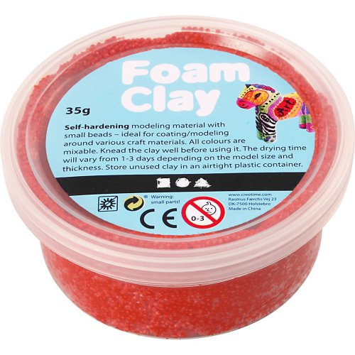 Creative Samotvrdnoucí modelovací pěnová hmota Foam Clay ČERVENÁ