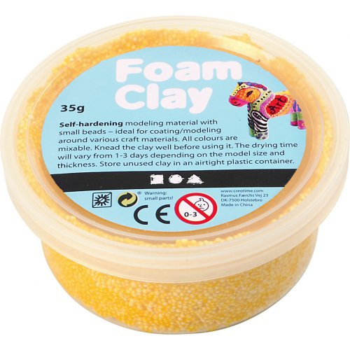 Creative Samotvrdnoucí modelovací pěnová hmota Foam Clay ŽLUTÁ