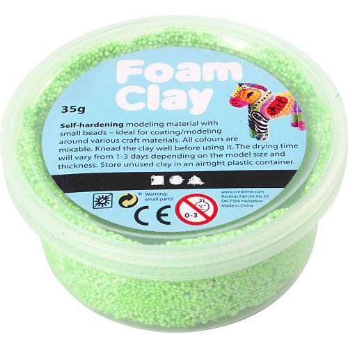 Creative Samotvrdnoucí modelovací pěnová hmota Foam Clay NEON ZELENÁ