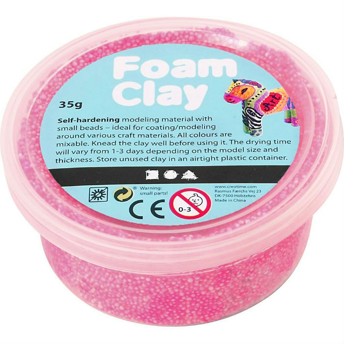 Creative Samotvrdnoucí modelovací pěnová hmota Foam Clay NEON RŮŽOVÁ