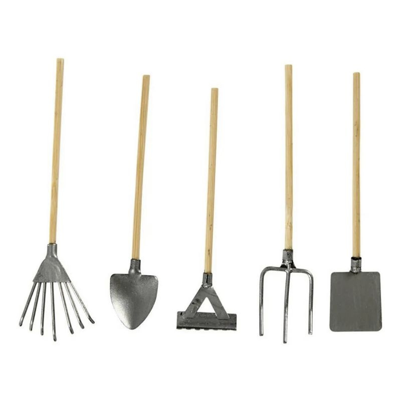 Kovová miniatura zahradní nářadí (5ks)