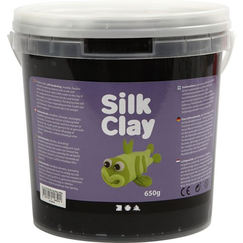 Creative Silk Clay hedvábná modelovací hmota ČERNÁ 650 g