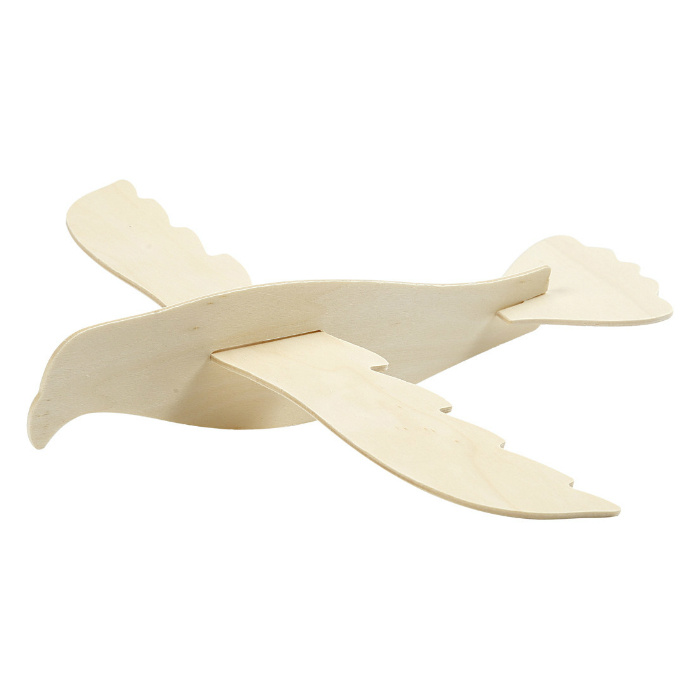 3D pták - skládací dekorace z překližky (1ks)