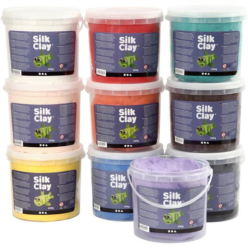 Creative Silk Clay hedvábná modelovací hmota MAXI SADA 10 barev