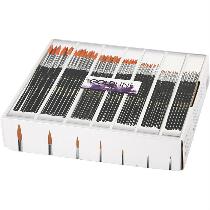 Sada kulatých štětců Goldline (84ks)