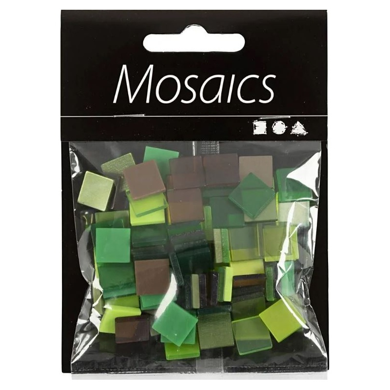 Kamínky mozaika 10mm/25g hnědo zelený mix