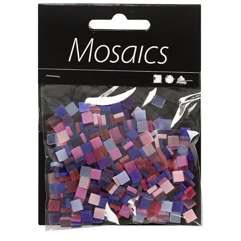 Kamínky mozaika 5mm/25g fialovo růžový mix