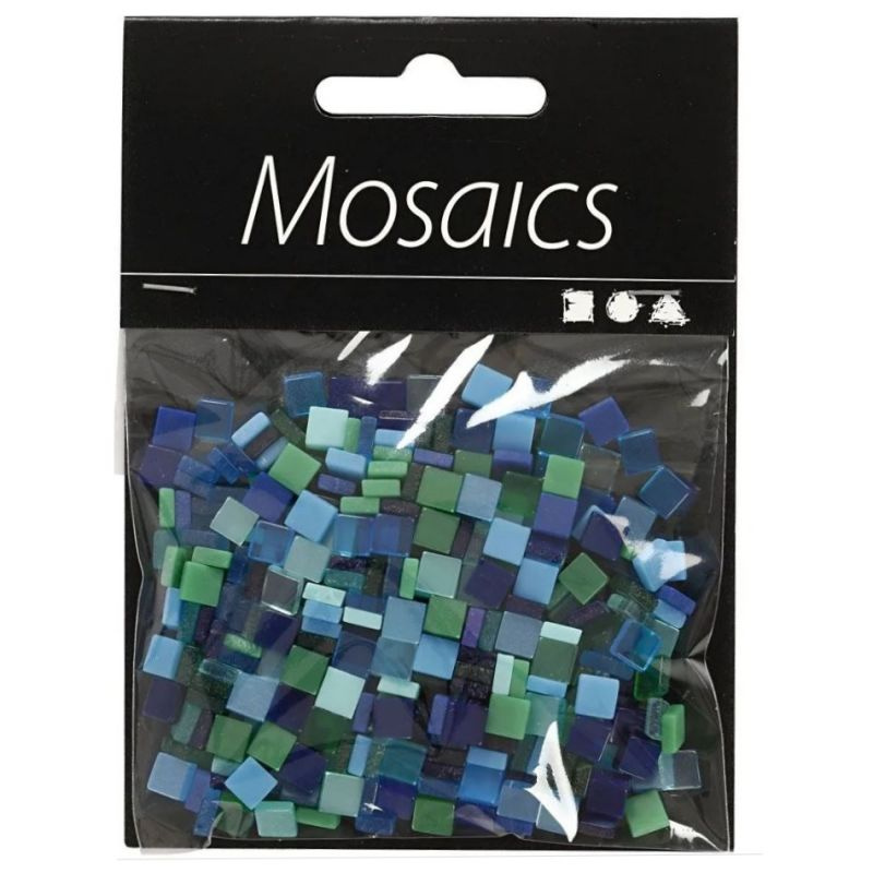 Kamínky mozaika 5mm/25g modro zelený mix