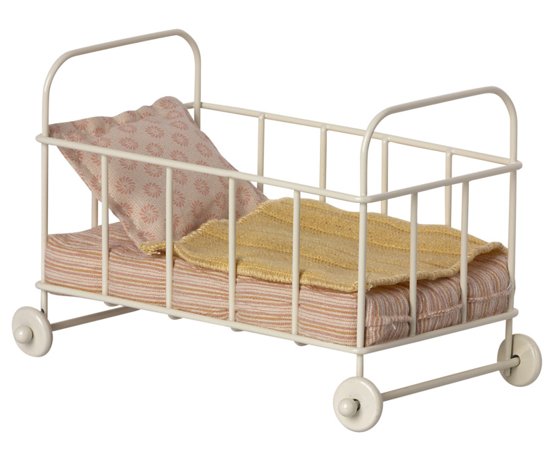 MAILEG postýlka na kolečkách - rose