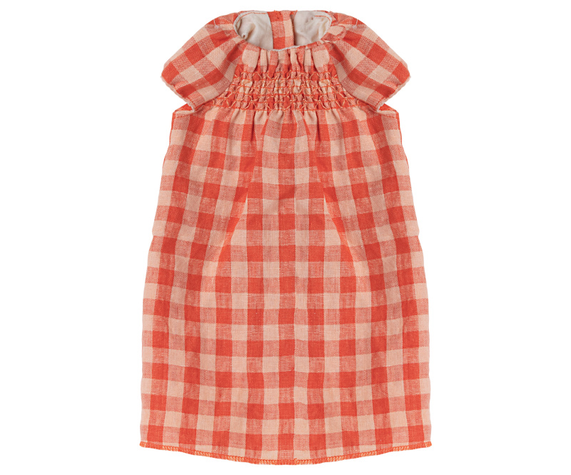 MAILEG Kostkované šaty pro králíčka - size 5