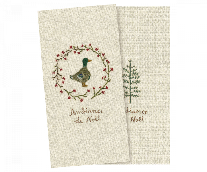 MAILEG Vánoční ubrousky Ambiance de noel - malé