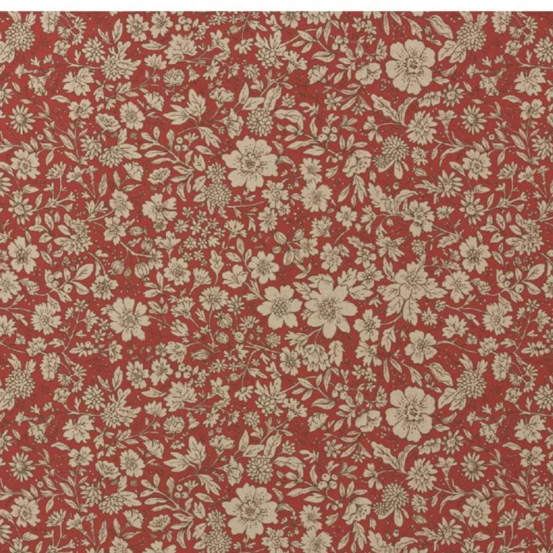 MAILEG Dárkový papír - Blossom red - 10m