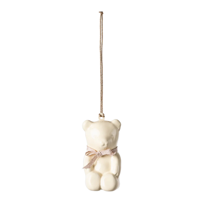 MAILEG Kovová ozdoba Medvídek v krabičce - off white/rose S24