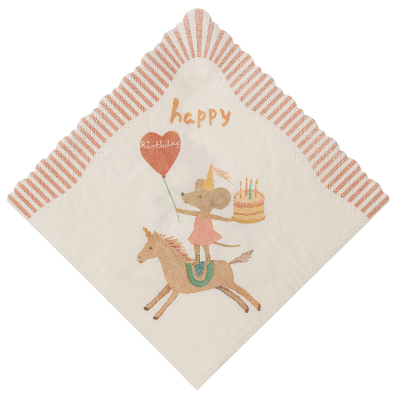 MAILEG Ubrousky Happy birthday - Unicorn S25
